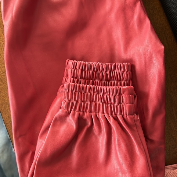 Zara Vegan Leather Joggers - Picture 6 of 6